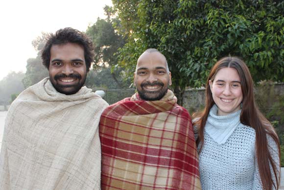 Yashendu and Swami Ji with Ramona