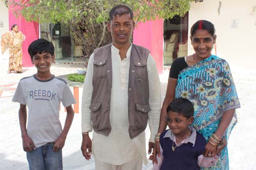 Pawan with his Father, Mother and Brother