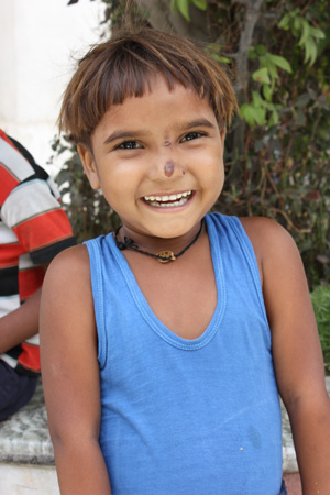 A happy Girl laughing
