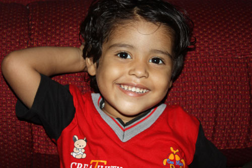 Cute Ananya visiting the Ashram