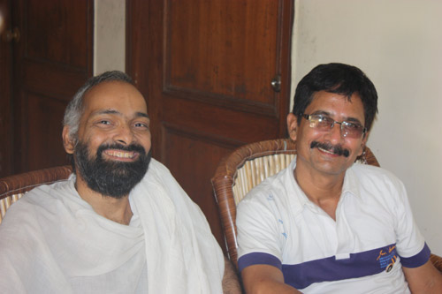 With my Friend Rajendra Singh who visited us here at the Ashram in the last Days