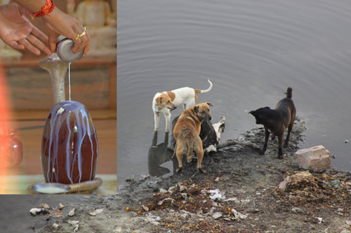 Yamuna River and Shivling