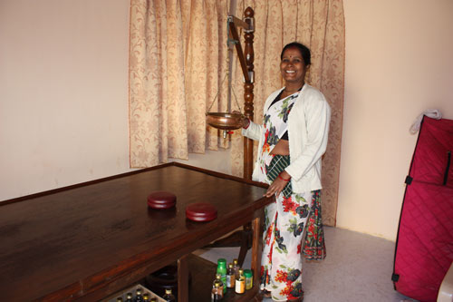 Our massage therapist Sumitra