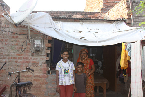 Kailash, Deepak and their Mother at their Home