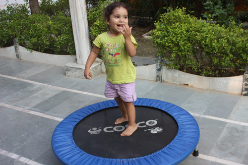 Apra on her Trampoline