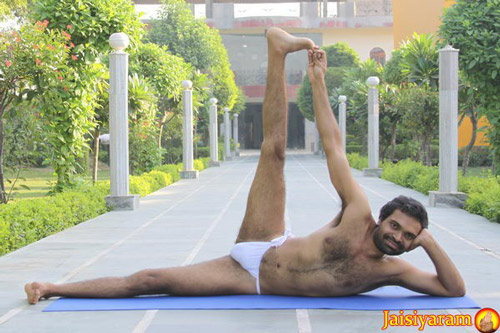 Yashendu doing Yoga