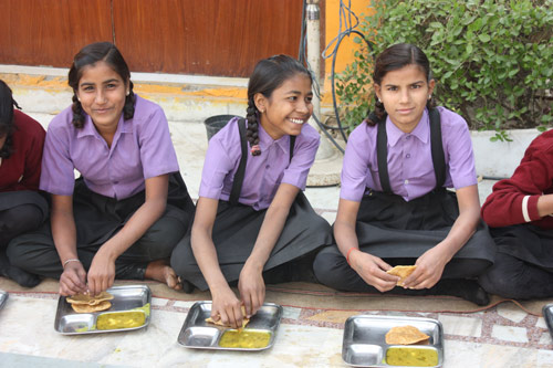 Having a great vegetarian lunch