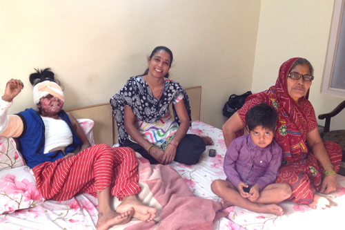 Monika and her Family in the Guesthouse