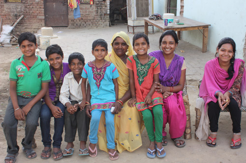 Gyanu and Poonam with their big Family