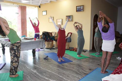 Yashendu giving Yoga
