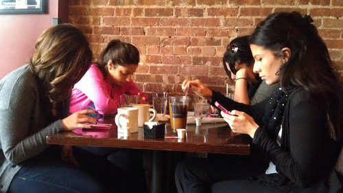 Texting during Conversation