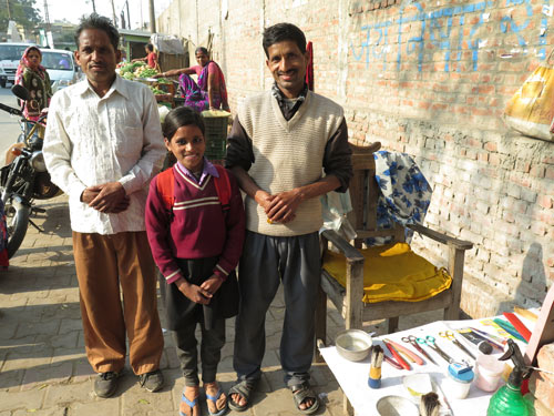 Mohini with her Uncle and Father