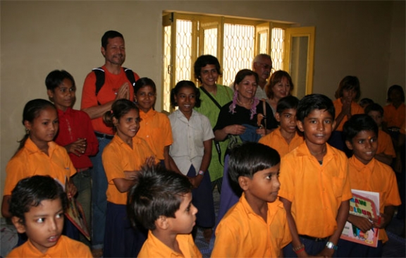 Visitors in the school