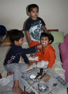 Children eating