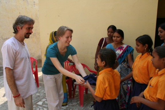 Distributing School Uniforms