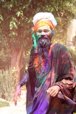 Swami ji played holi