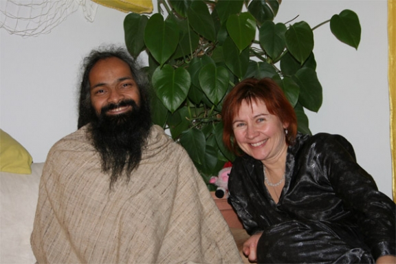 Swami Ji and Andrea