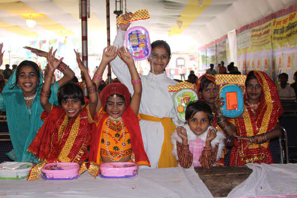 Children after their performance