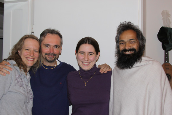 Iris, Thomas, Ramona and Swami Ji