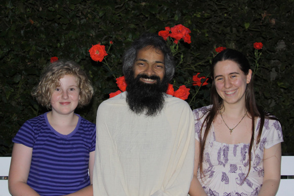 Celina, Swami Ji and Ramona