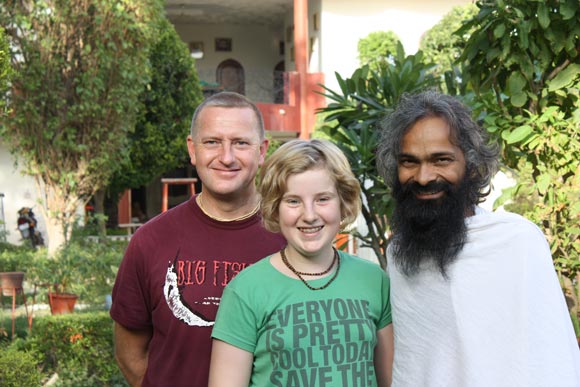 Jens, Celina and Swami Ji