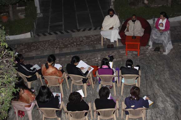 Lecture in the Ashram