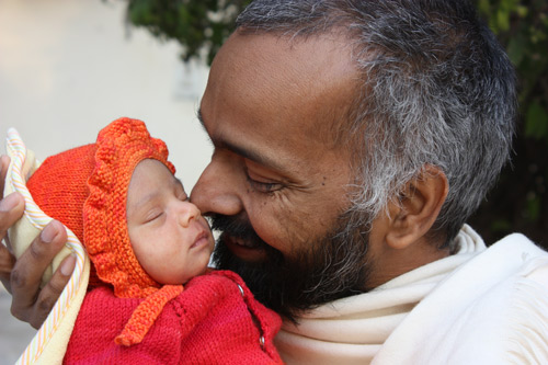 Swami Balendu and his daughter Apara