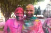 Ramona and Swami Balendu in Holi Colours