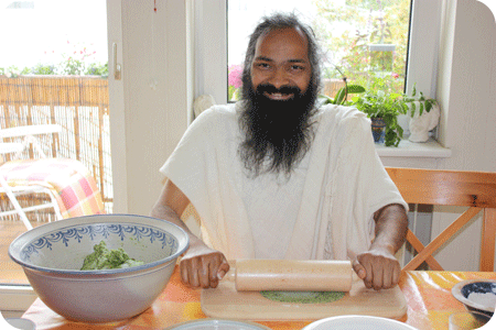 Swami Ji cooking
